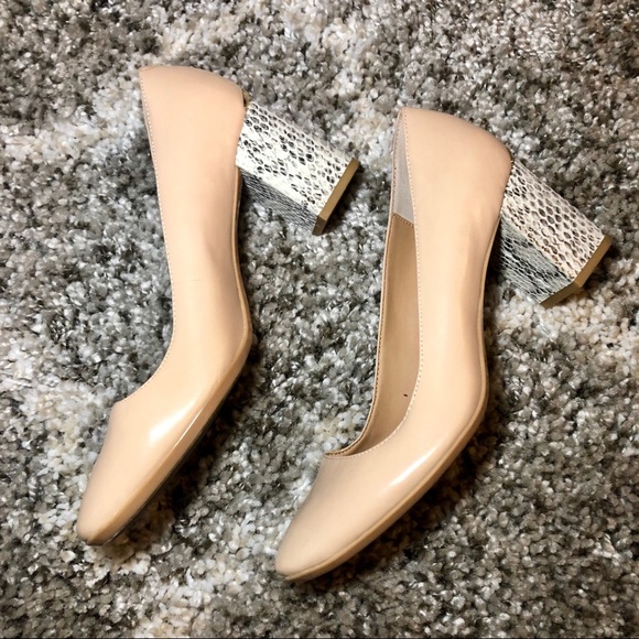 Calvin Klein cirilla snake block heel pumps - Picture 3 of 6